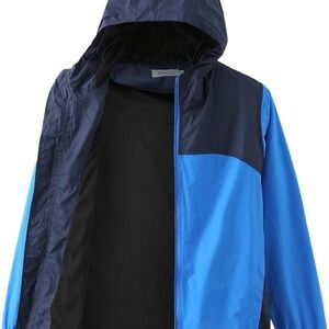 Boys Spring Lightweight Waterproof Hooded Rain Jacket Size 14